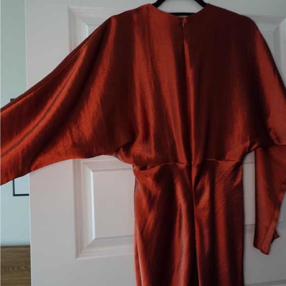 ASOS Long Sleeve Rust Dress - Picture 3 of 5